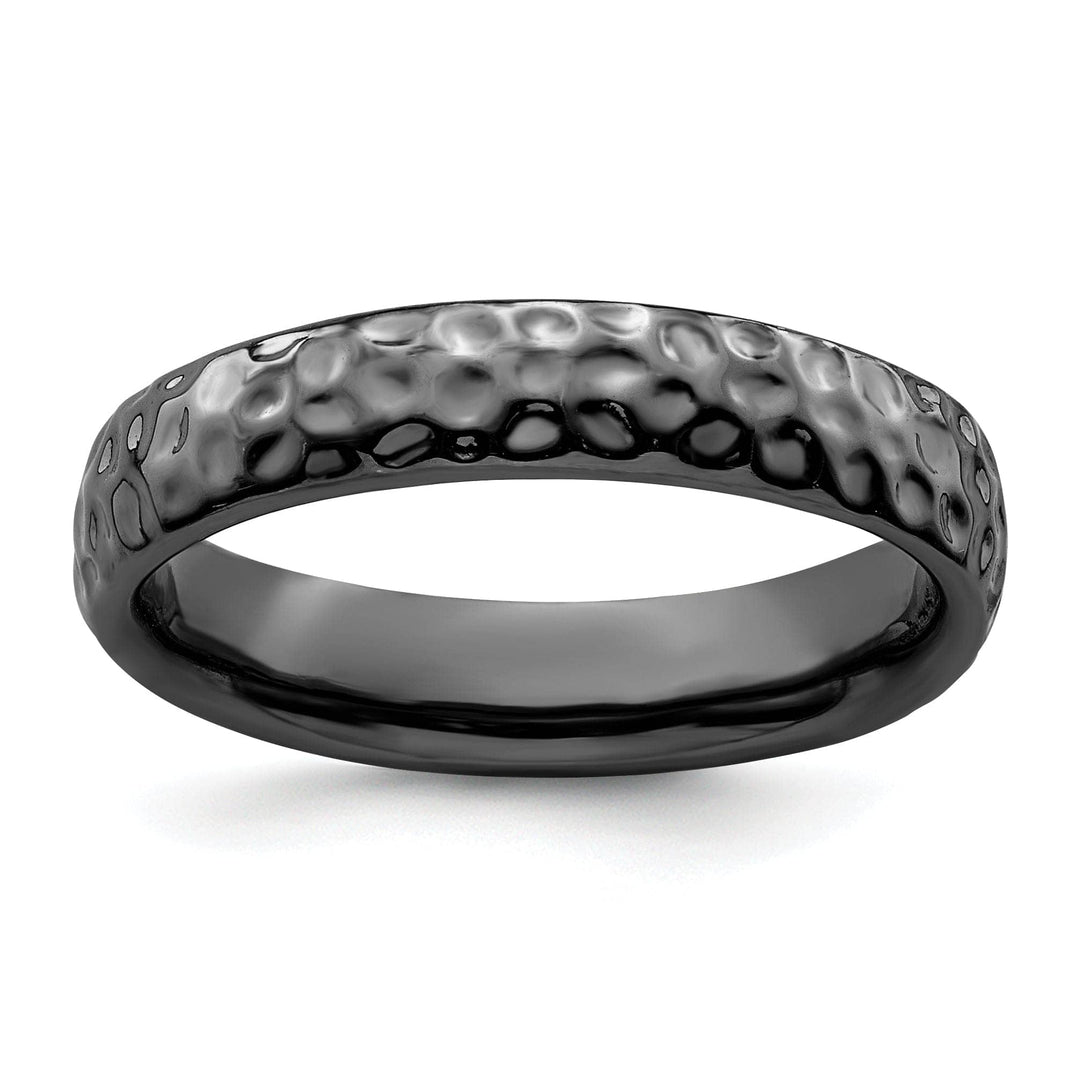 Stackable Expressions Ring Size 5 Sterling Silver Black-Plated Ring