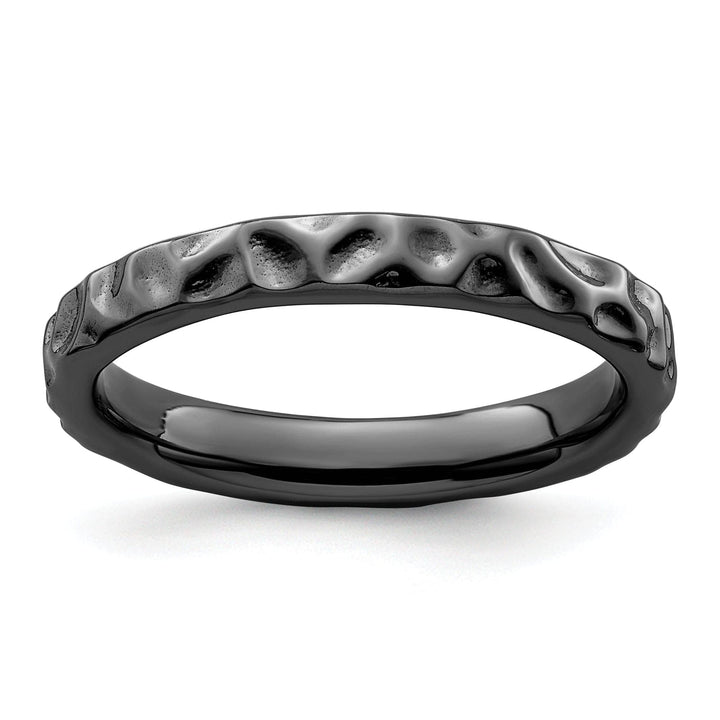 Stackable Expressions Ring Size 5 Sterling Silver Black-Plated Ring