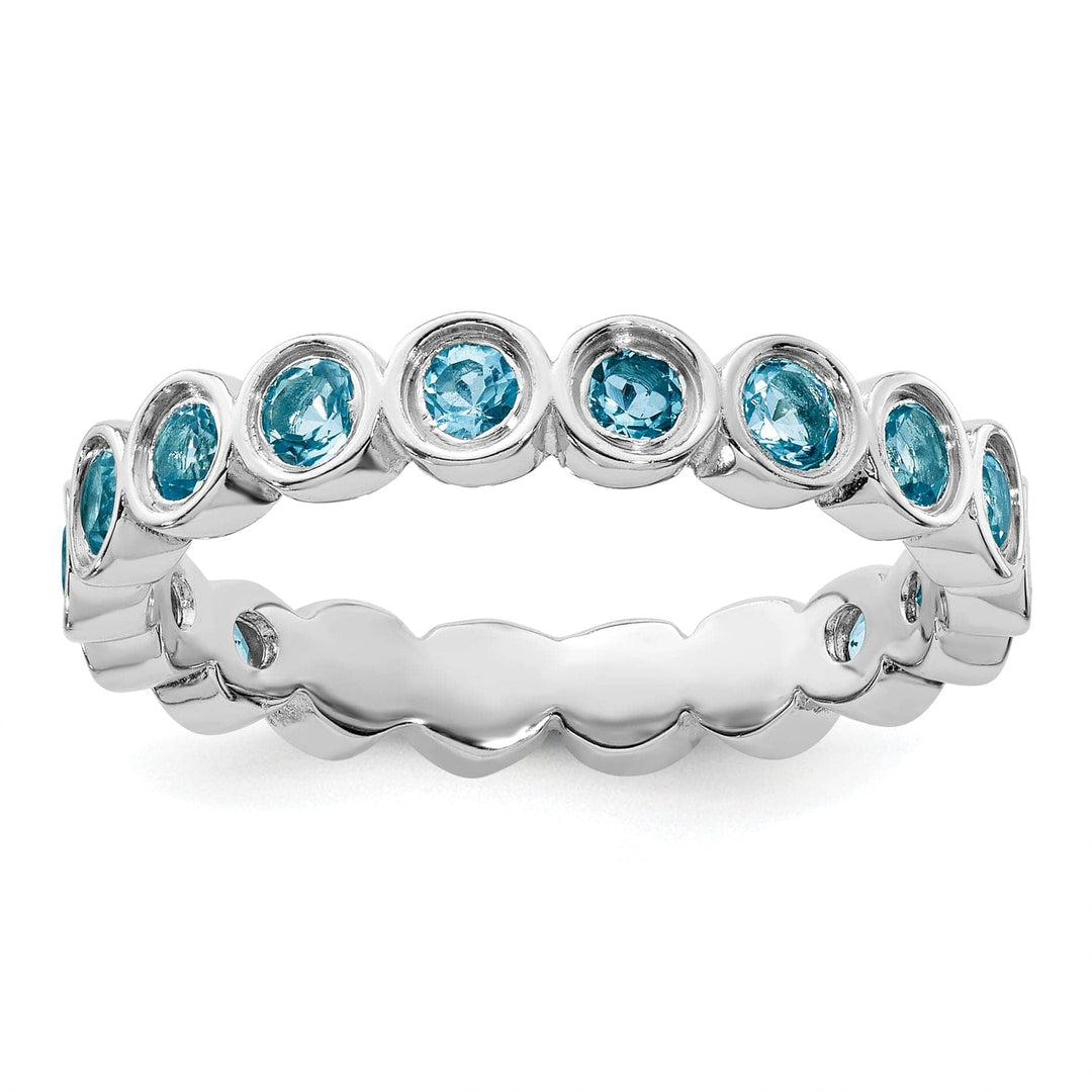 Stackable Expressions Ring Size 5 Sterling Silver Blue Topaz Ring