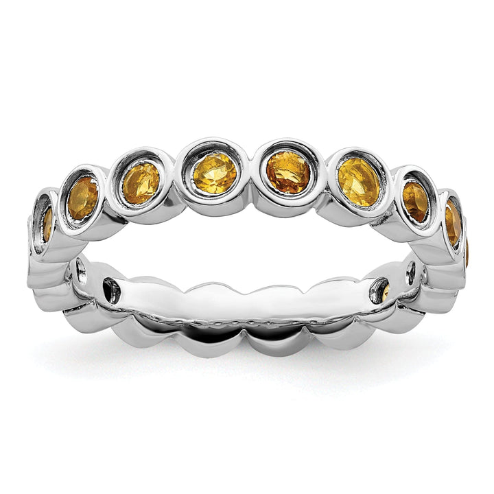 Stackable Expressions Ring Size 5 Sterling Silver Citrine Ring