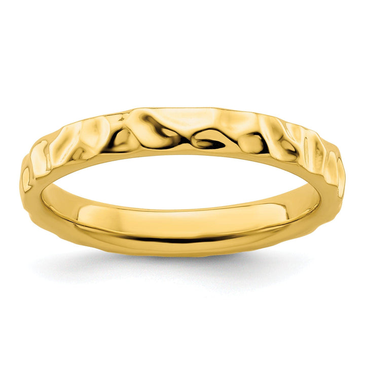 Stackable Expressions Ring Size 5 Sterling Silver Gold-Plated Ring