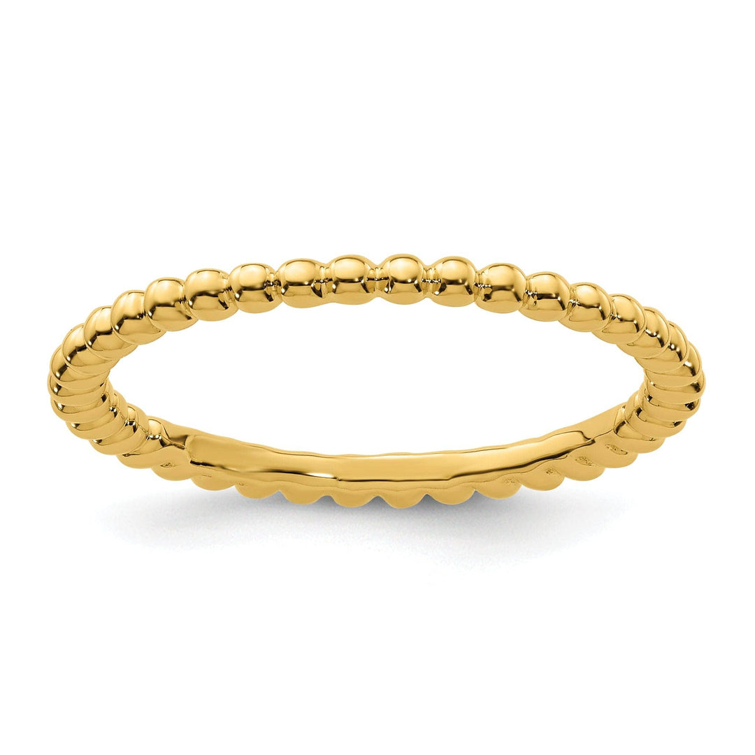 Stackable Expressions Ring Size 5 Sterling Silver Gold-Plated Ring