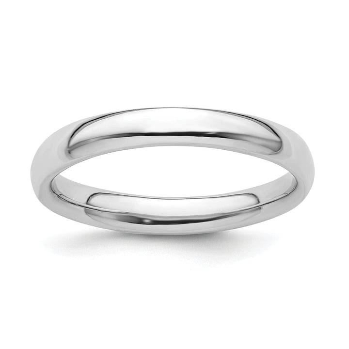 Stackable Expressions Ring Size 5 Sterling Silver Rhodium Polished Ring