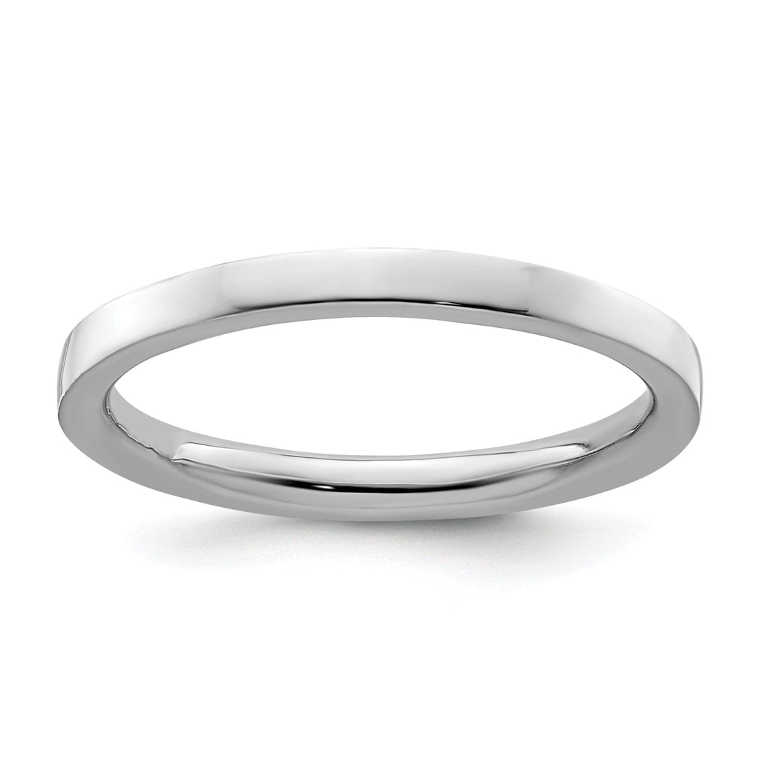 Stackable Expressions Ring Size 5 Sterling Silver Rhodium Polished Ring