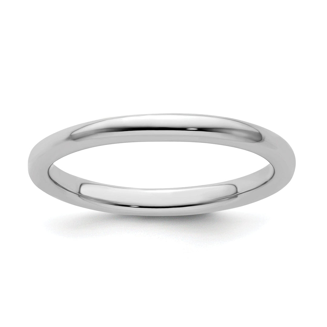 Stackable Expressions Ring Size 5 Sterling Silver Rhodium Polished Ring