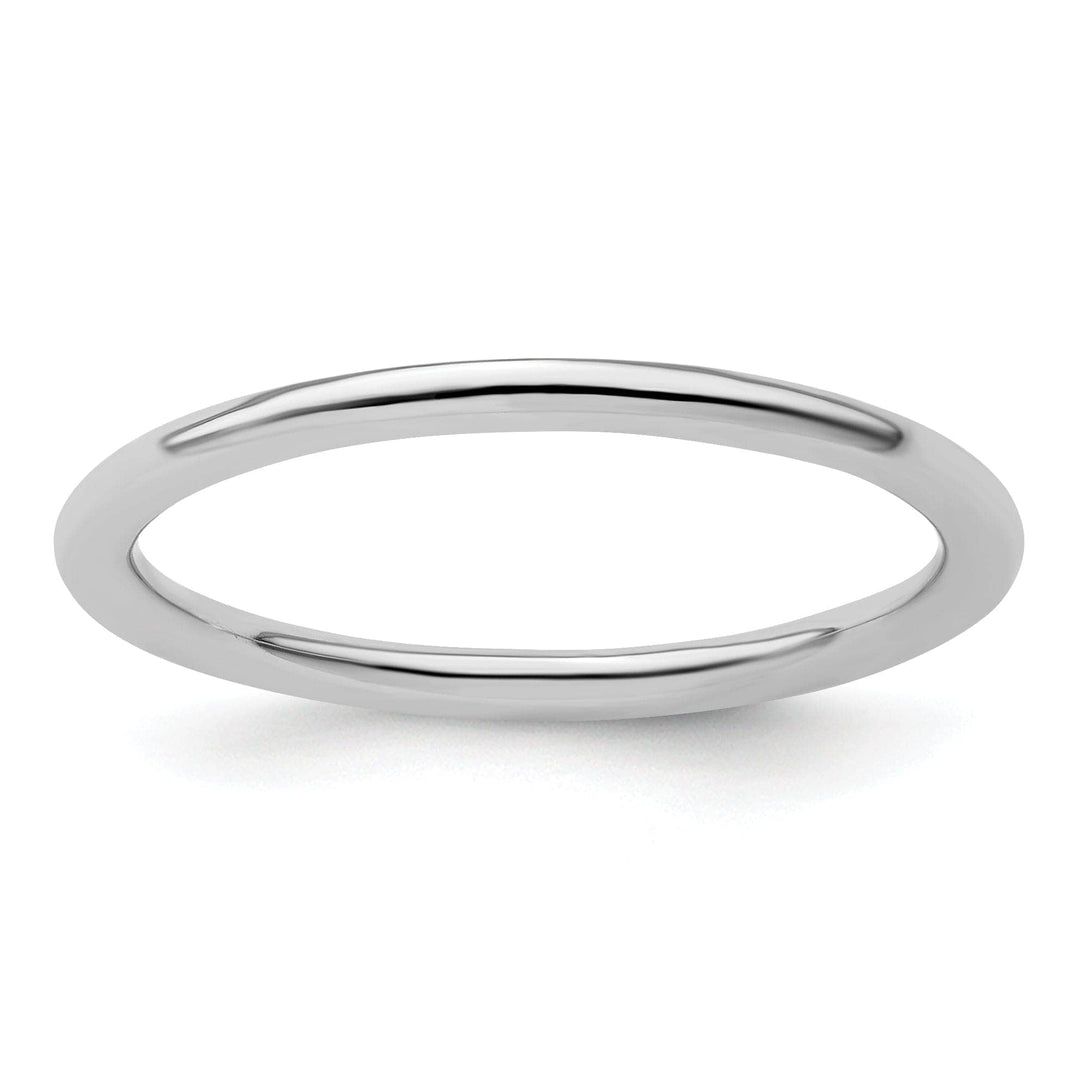 Stackable Expressions Ring Size 5 Sterling Silver Rhodium Polished Ring