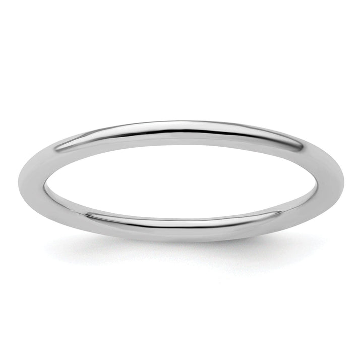 Stackable Expressions Ring Size 5 Sterling Silver Rhodium Polished Ring
