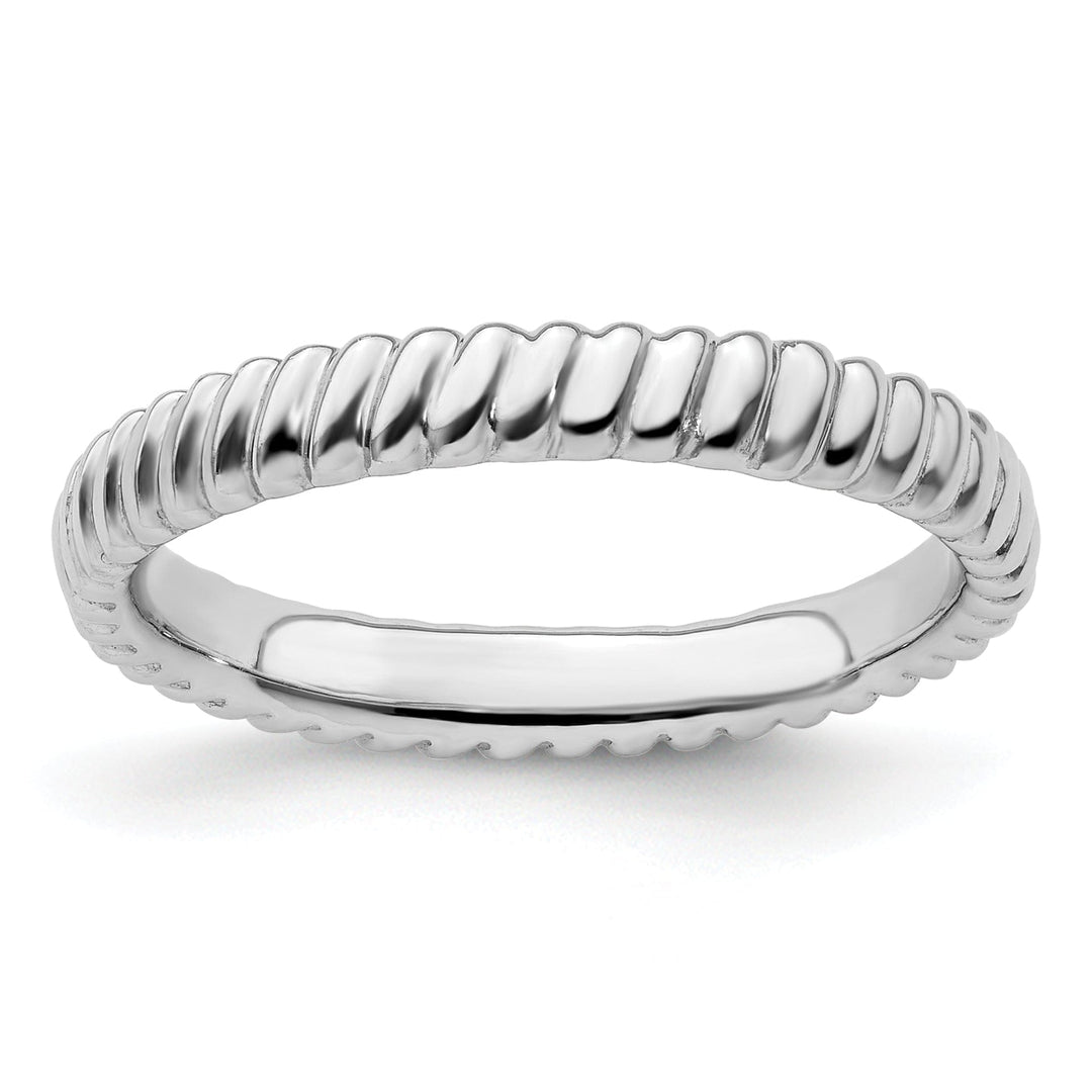 Stackable Expressions Ring Size 5 Sterling Silver Rhodium Ring