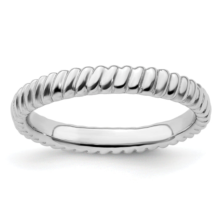 Stackable Expressions Ring Size 5 Sterling Silver Rhodium Ring