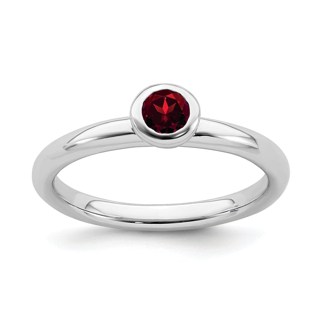 Stackable Expressions Ring Size 5 Sterling Silver Stack-able Expressions Garnet Ring