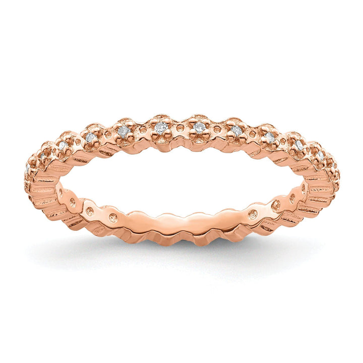 Stackable Expressions Ring Size 5 Sterling Silver Stackable Expressions Diamond Ring