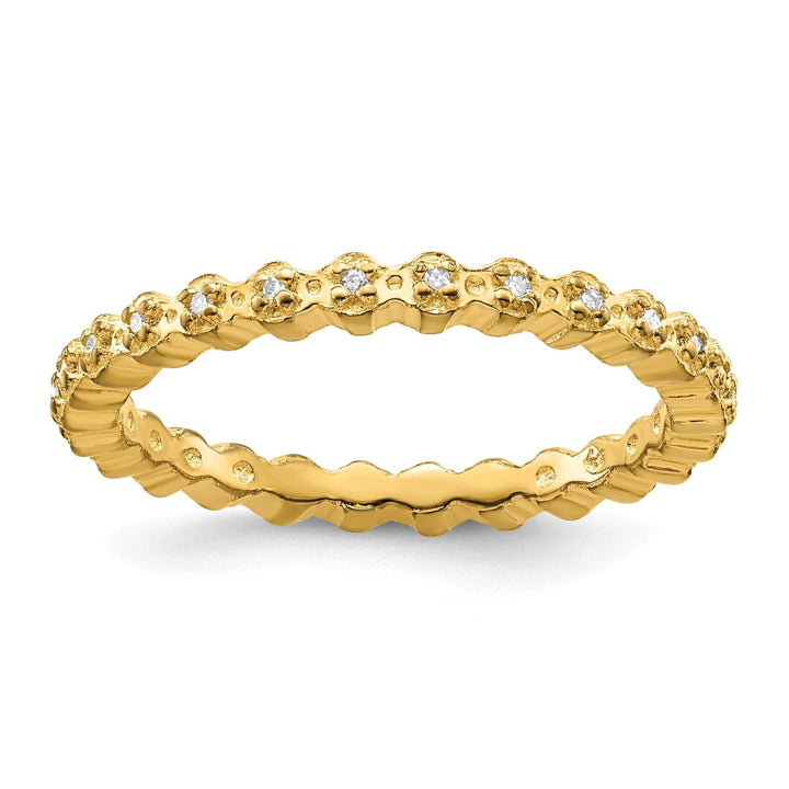 Stackable Expressions Ring Size 5 Sterling Silver Stackable Expressions Diamond Ring