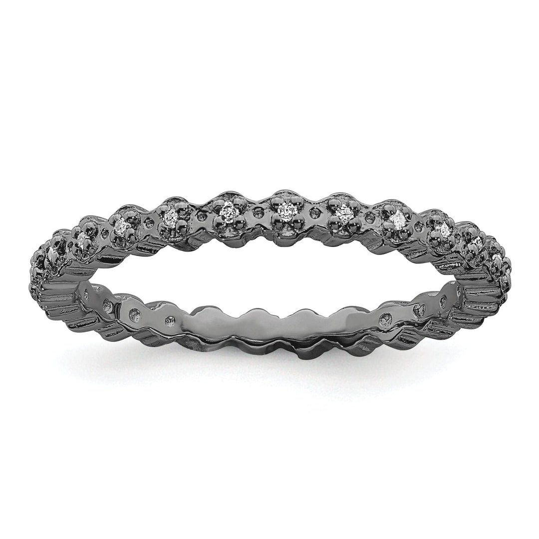 Stackable Expressions Ring Size 5 Sterling Silver Stackable Expressions Diamond Ring