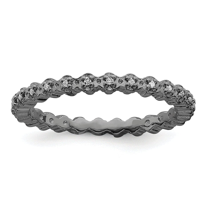 Stackable Expressions Ring Size 5 Sterling Silver Stackable Expressions Diamond Ring