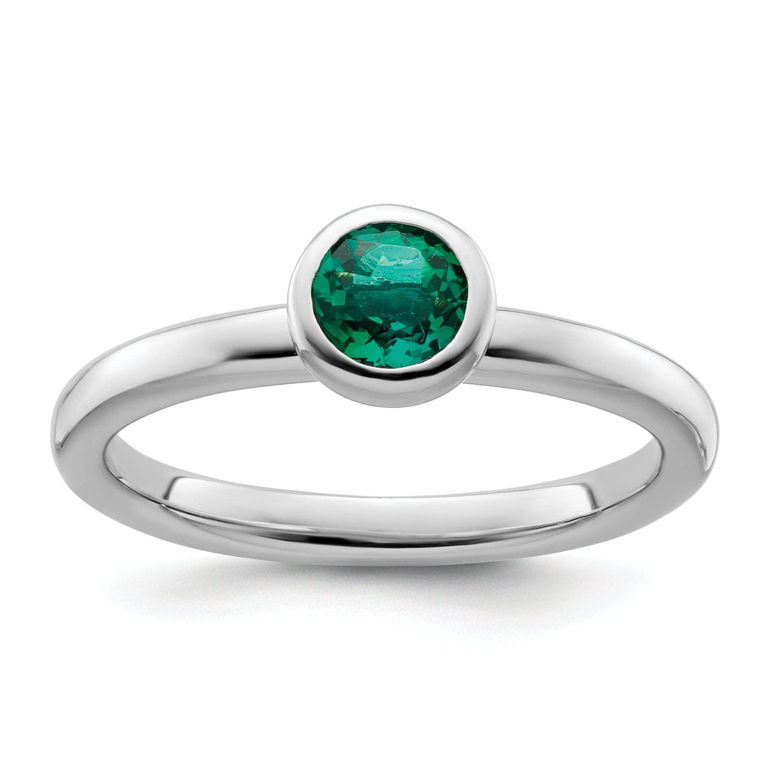 Stackable Expressions Ring Size 5 Sterling Silver Stackable Expressions Emerald Ring