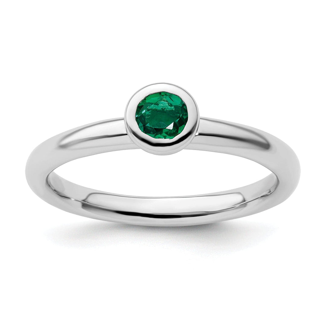 Stackable Expressions Ring Size 5 Sterling Silver Stackable Expressions Emerald Ring
