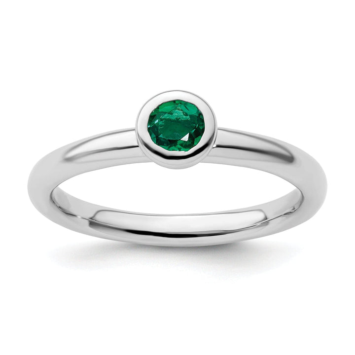 Stackable Expressions Ring Size 5 Sterling Silver Stackable Expressions Emerald Ring