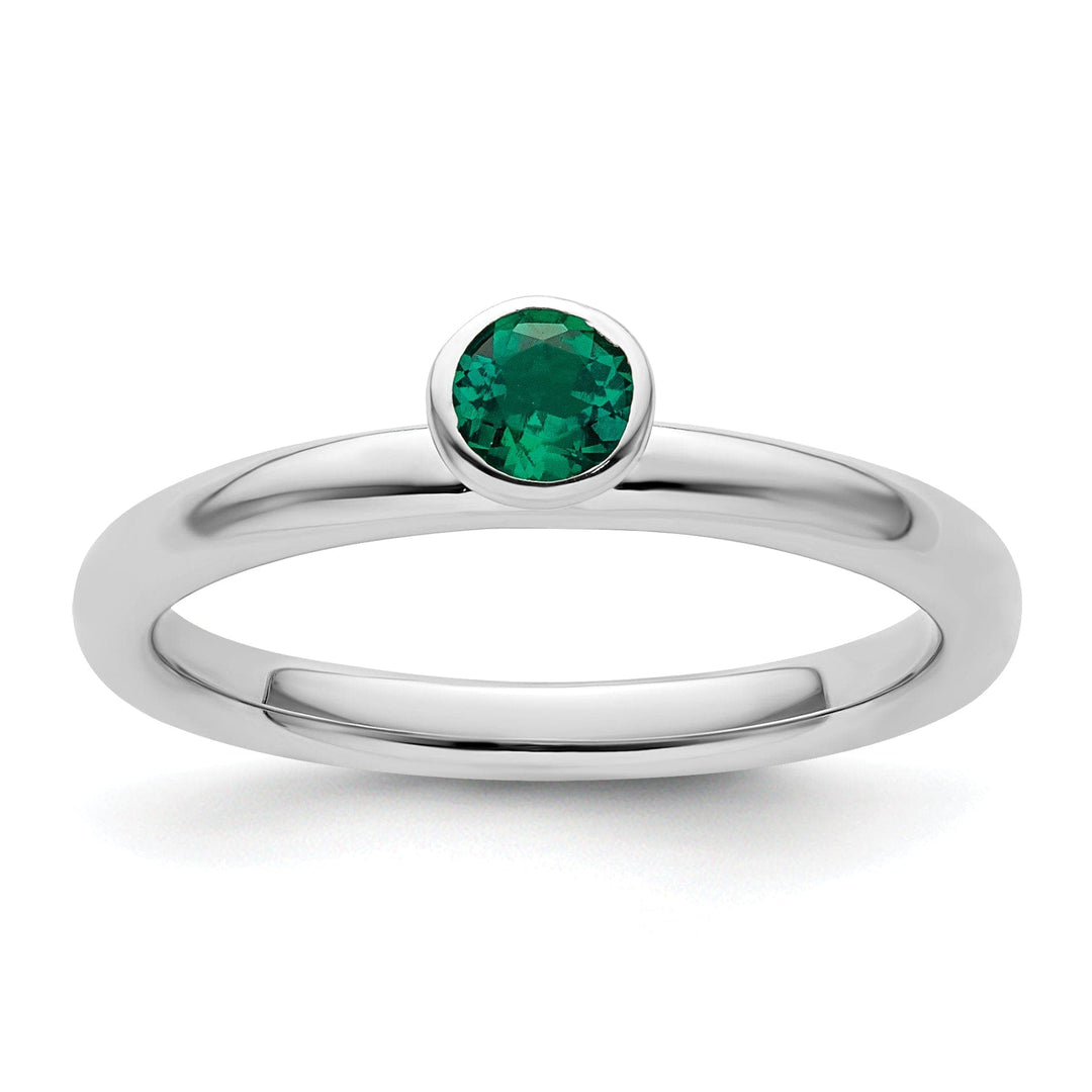 Stackable Expressions Ring Size 5 Sterling Silver Stackable Expressions Emerald Ring