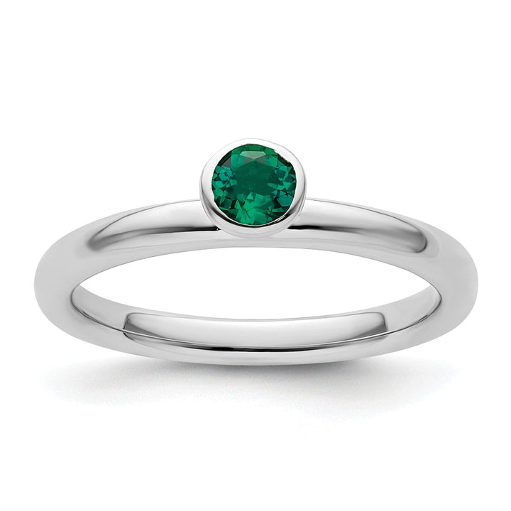 Stackable Expressions Ring Size 5 Sterling Silver Stackable Expressions Emerald Ring