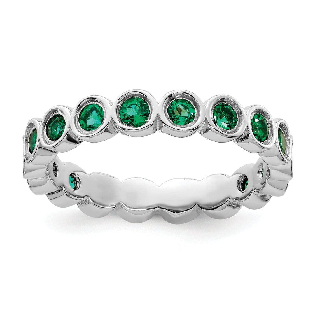Stackable Expressions Ring Size 5 Sterling Silver Stackable Expressions Emerald Ring