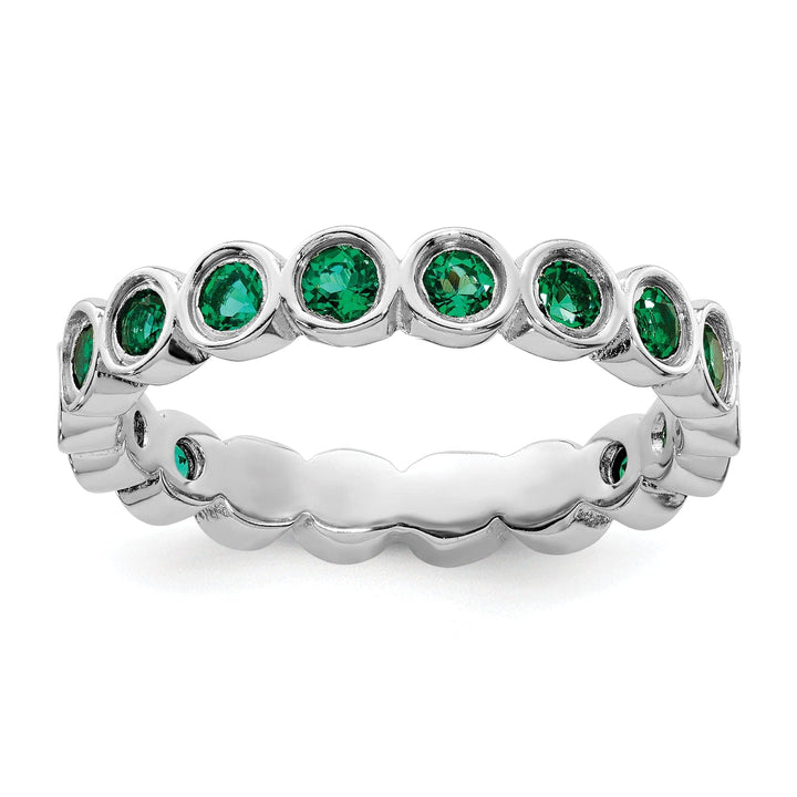 Stackable Expressions Ring Size 5 Sterling Silver Stackable Expressions Emerald Ring
