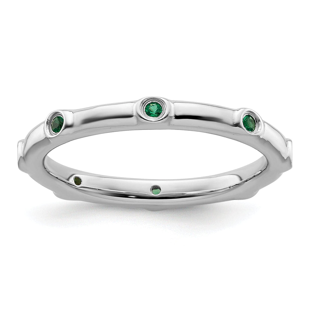 Stackable Expressions Ring Size 5 Sterling Silver Stackable Expressions Emerald Ring