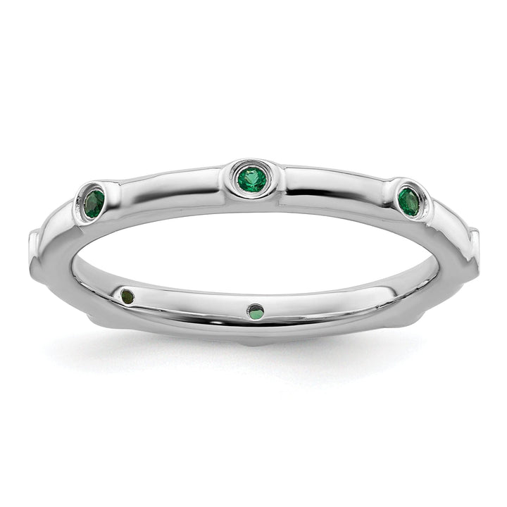 Stackable Expressions Ring Size 5 Sterling Silver Stackable Expressions Emerald Ring