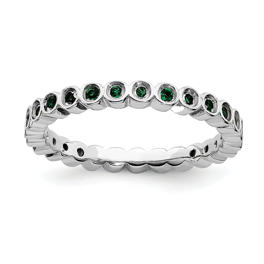 Stackable Expressions Ring Size 5 Sterling Silver Stackable Expressions Emerald Ring