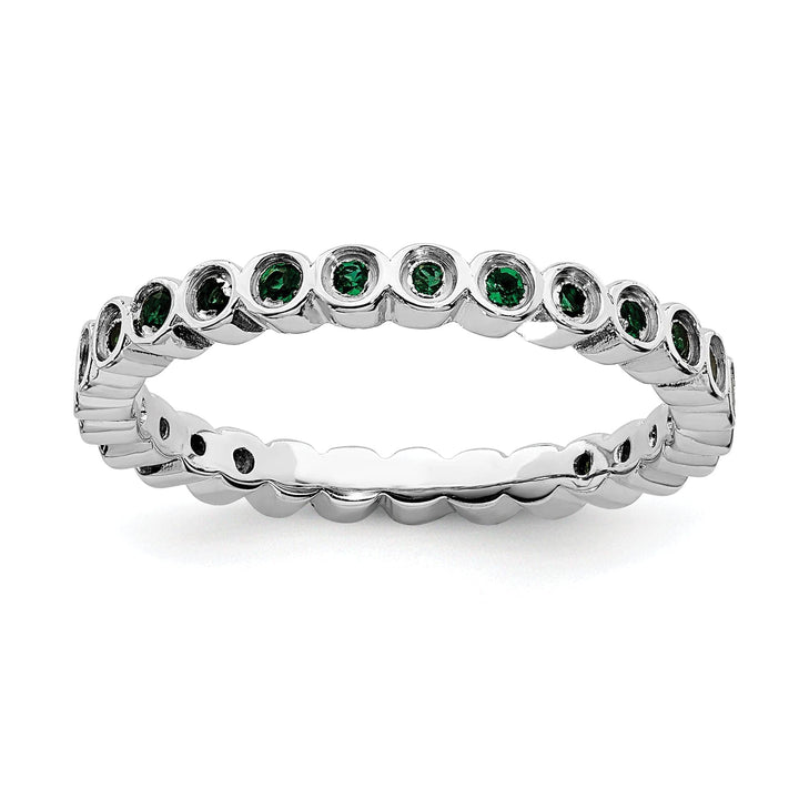 Stackable Expressions Ring Size 5 Sterling Silver Stackable Expressions Emerald Ring