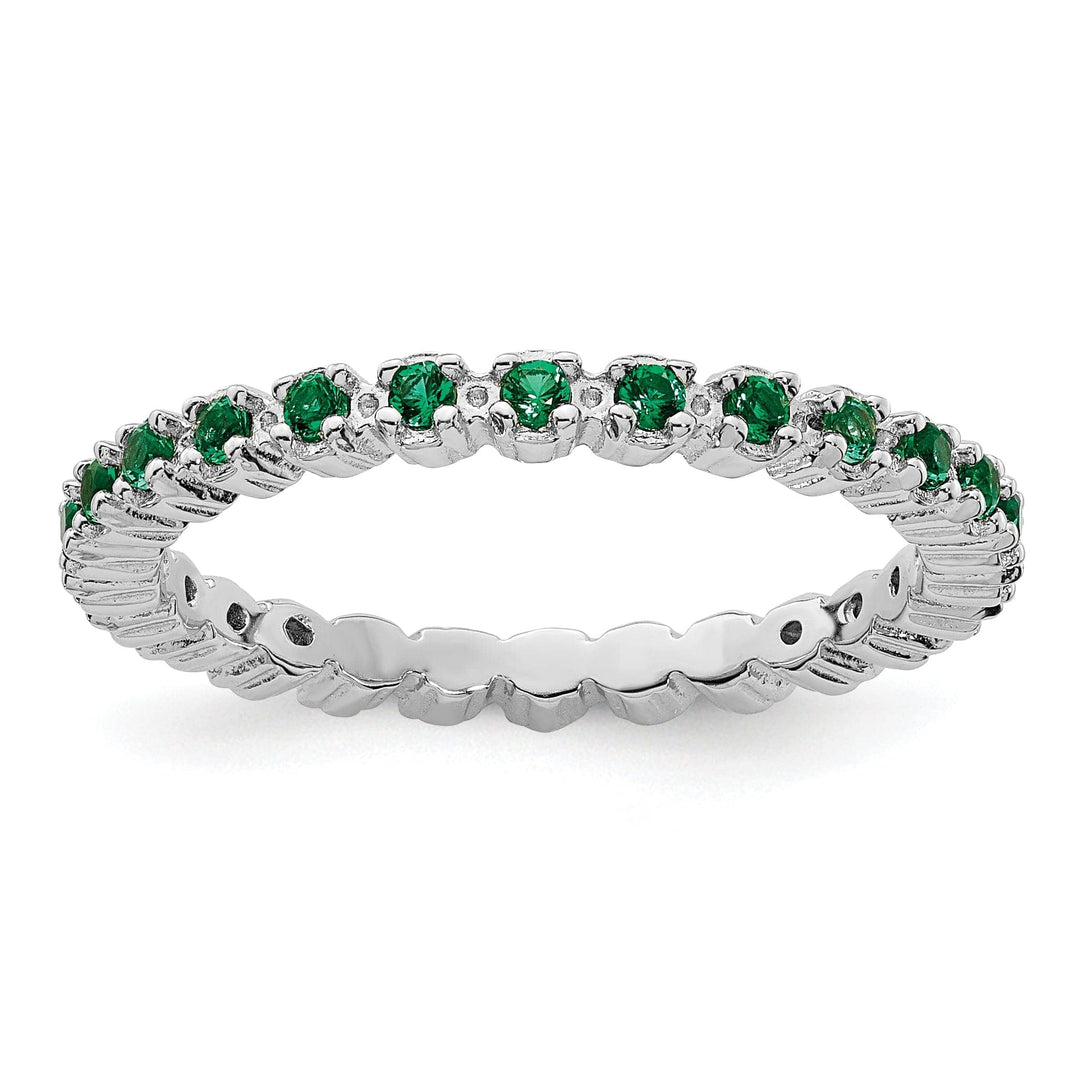 Stackable Expressions Ring Size 5 Sterling Silver Stackable Expressions Emerald Ring