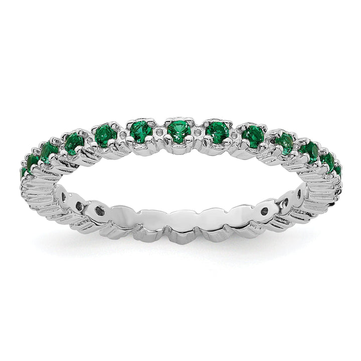 Stackable Expressions Ring Size 5 Sterling Silver Stackable Expressions Emerald Ring
