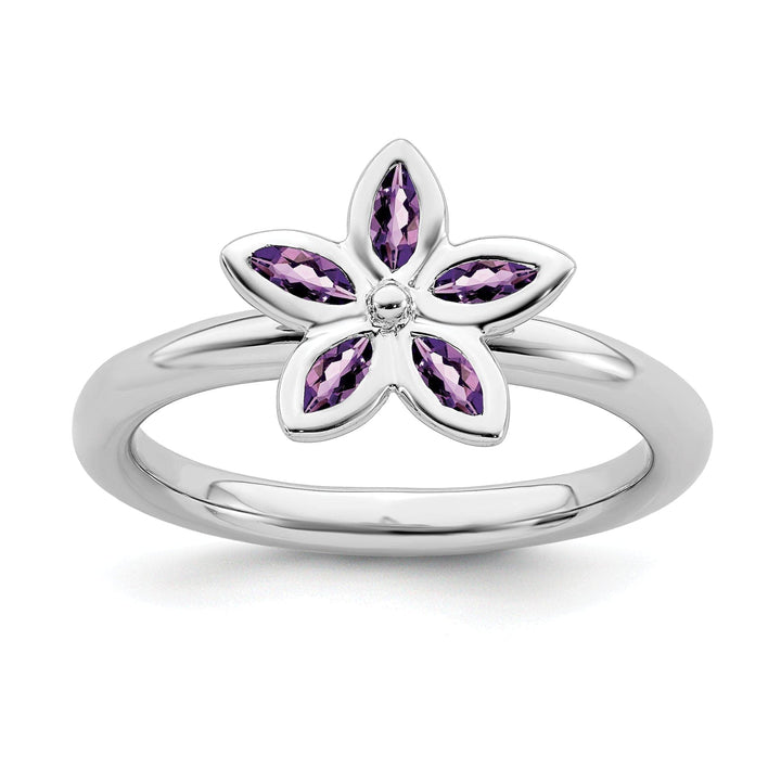 Stackable Expressions Ring Size 5 Sterling Silver Stackable Expressions Flower Ring