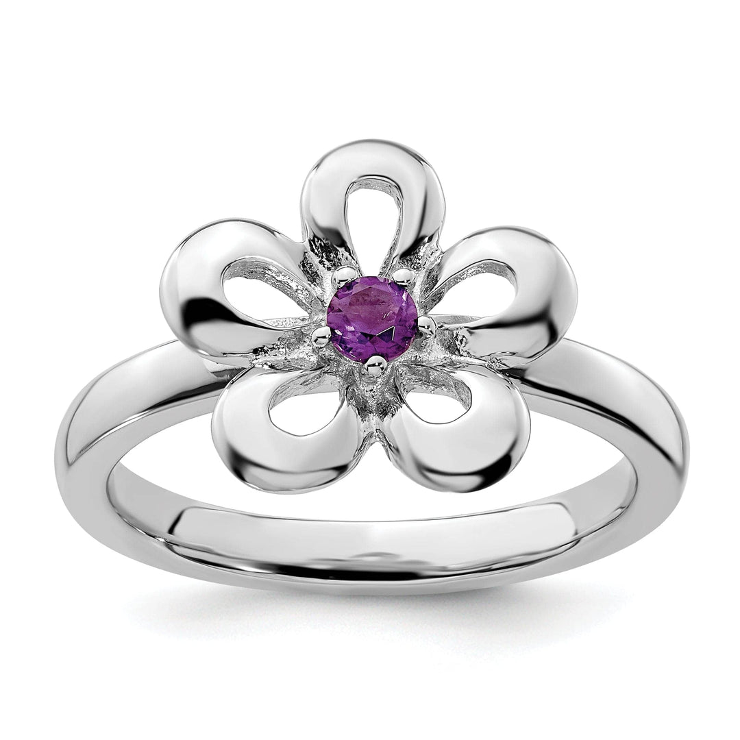 Stackable Expressions Ring Size 5 Sterling Silver Stackable Expressions Flower Ring