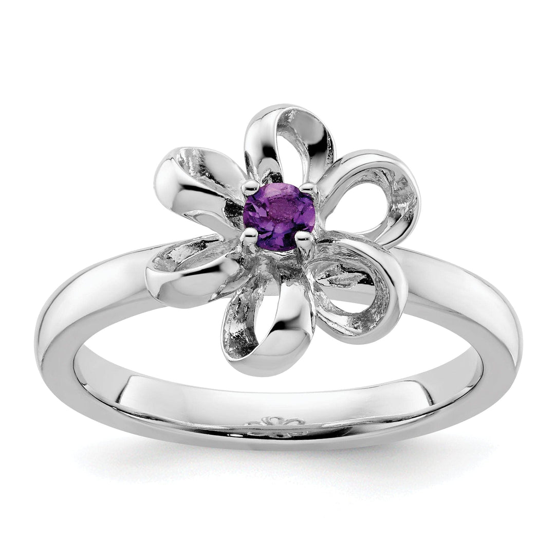 Stackable Expressions Ring Size 5 Sterling Silver Stackable Expressions Flower Ring