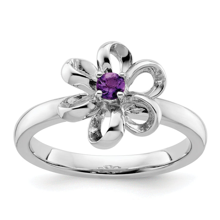 Stackable Expressions Ring Size 5 Sterling Silver Stackable Expressions Flower Ring