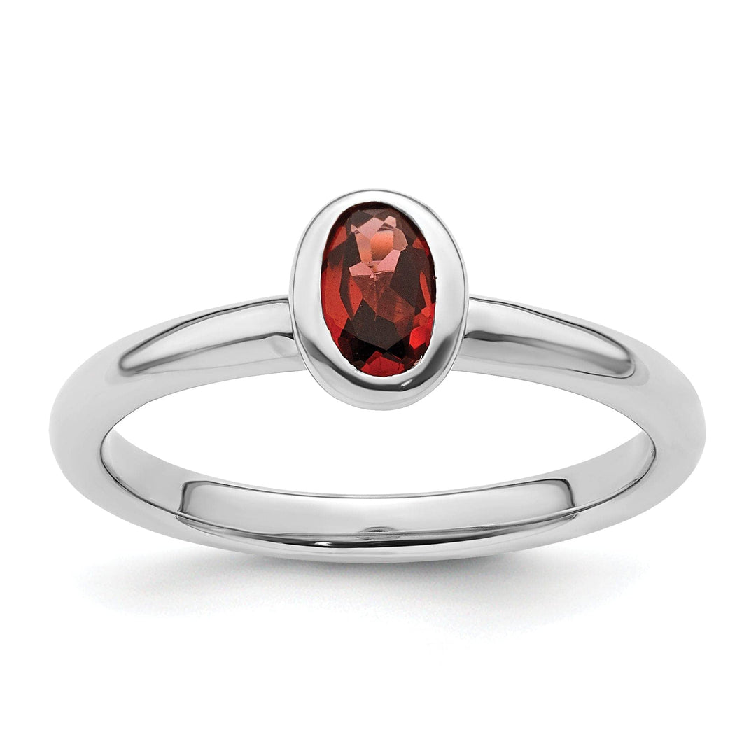Stackable Expressions Ring Size 5 Sterling Silver Stackable Expressions Garnet Ring