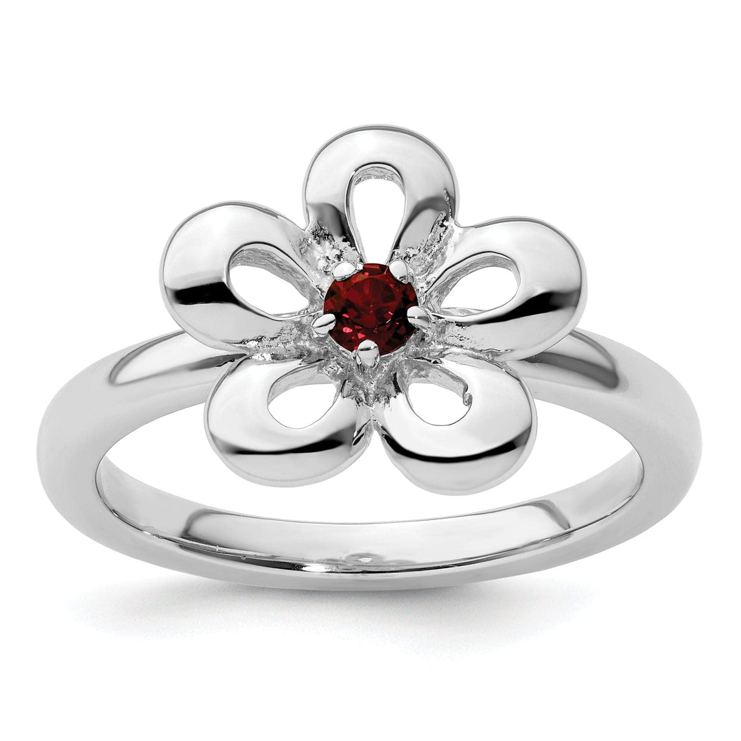 Stackable Expressions Ring Size 5 Sterling Silver Stackable Expressions Garnet Ring