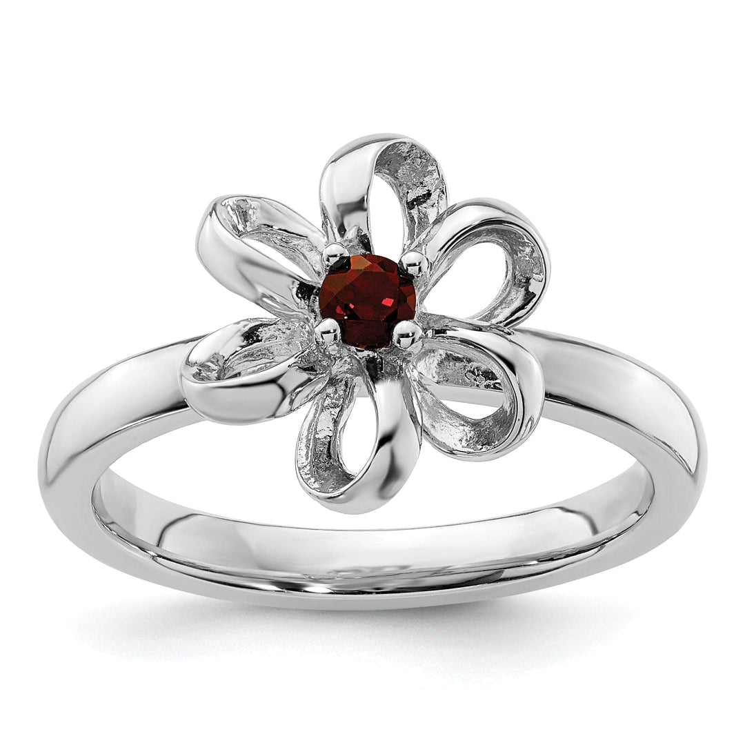 Stackable Expressions Ring Size 5 Sterling Silver Stackable Expressions Garnet Ring