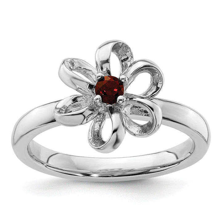 Stackable Expressions Ring Size 5 Sterling Silver Stackable Expressions Garnet Ring