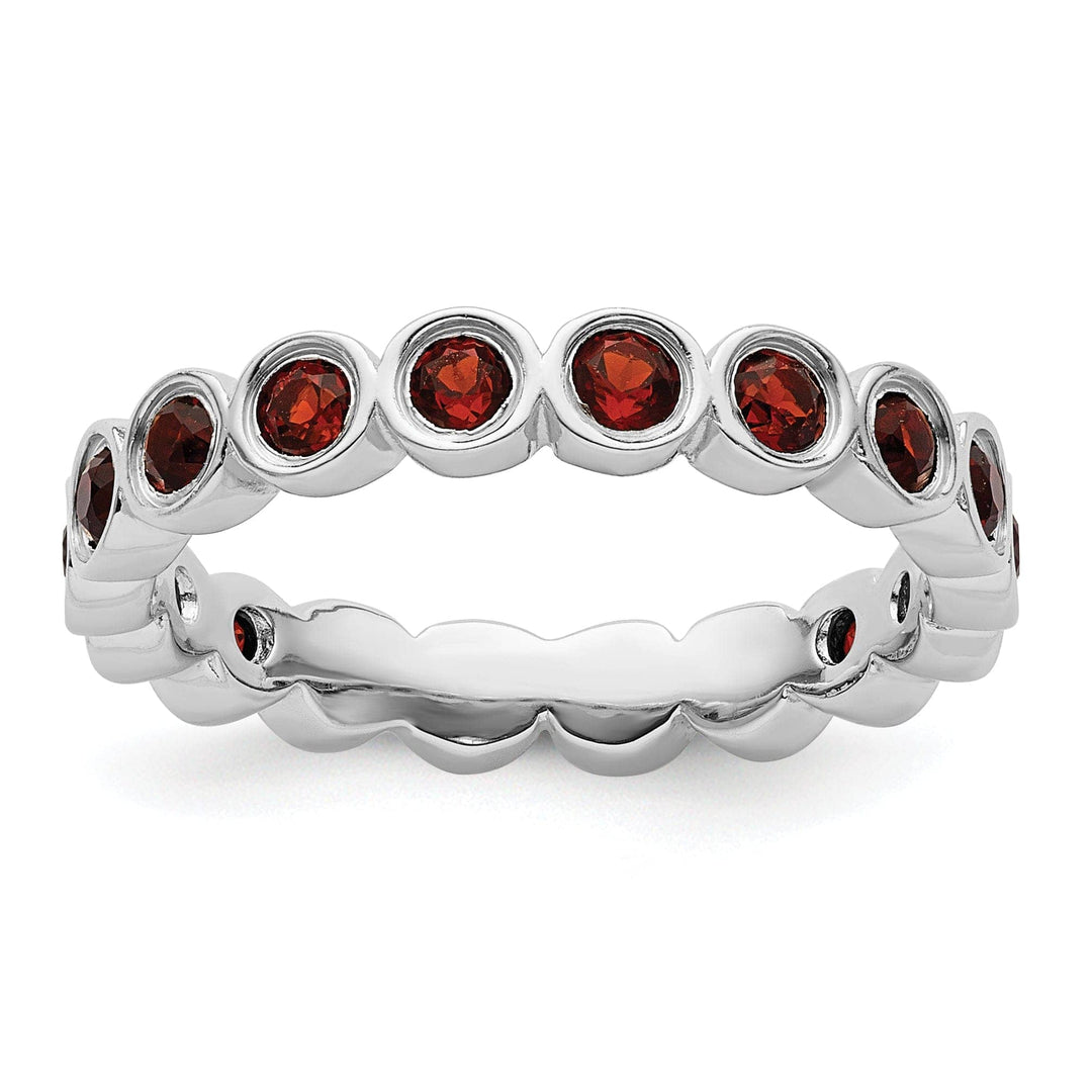 Stackable Expressions Ring Size 5 Sterling Silver Stackable Expressions Garnet Ring