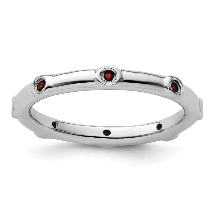 Stackable Expressions Ring Size 5 Sterling Silver Stackable Expressions Garnet Ring