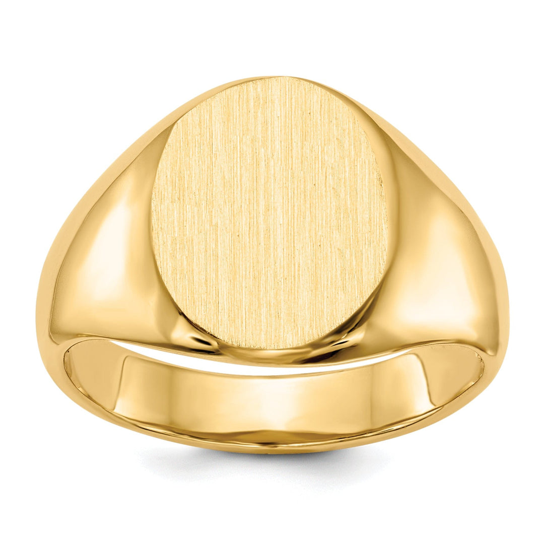 Lovely Rita's Ring Size 6 Custom Sizing Final Sale / No Engraving Needed 14k Yellow Gold Brushed Solid Polished Signet Ring