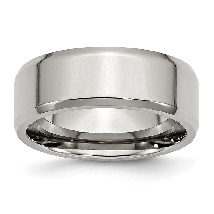 Bridal Ring Size 6 Stainless Steel Beveled Edge Polished Band