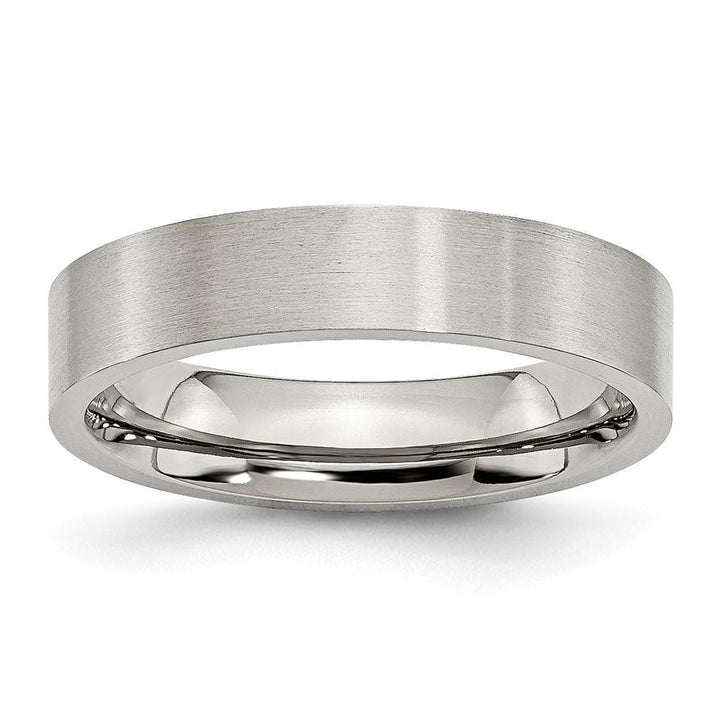 Bridal Ring Size 6 Stainless Steel Flat Brushed 5MM Band Ring