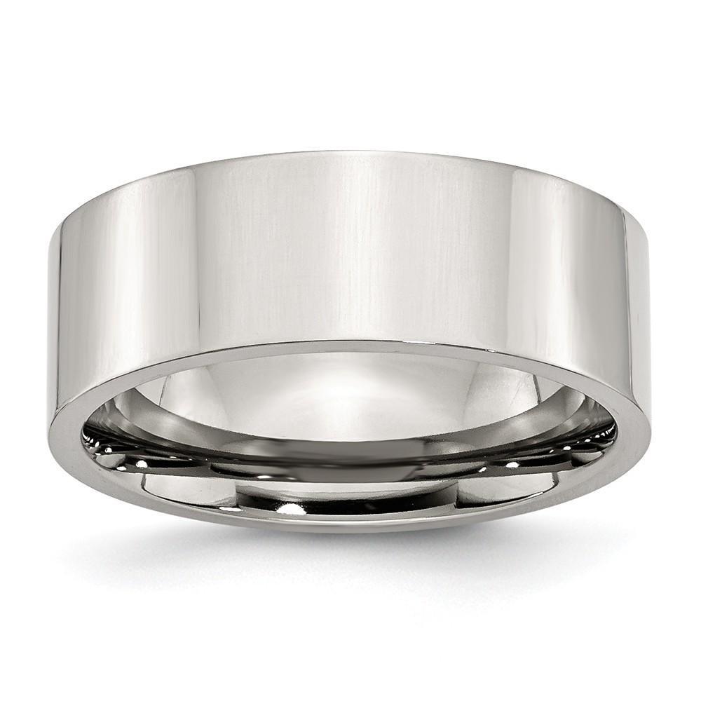 Bridal Ring Size 6 Stainless Steel Flat Polished Unisex 8MM Ring