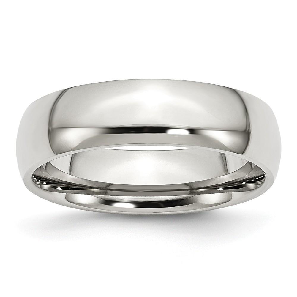 Bridal Ring Size 6 Stainless Steel Polished 6MM Band Ring