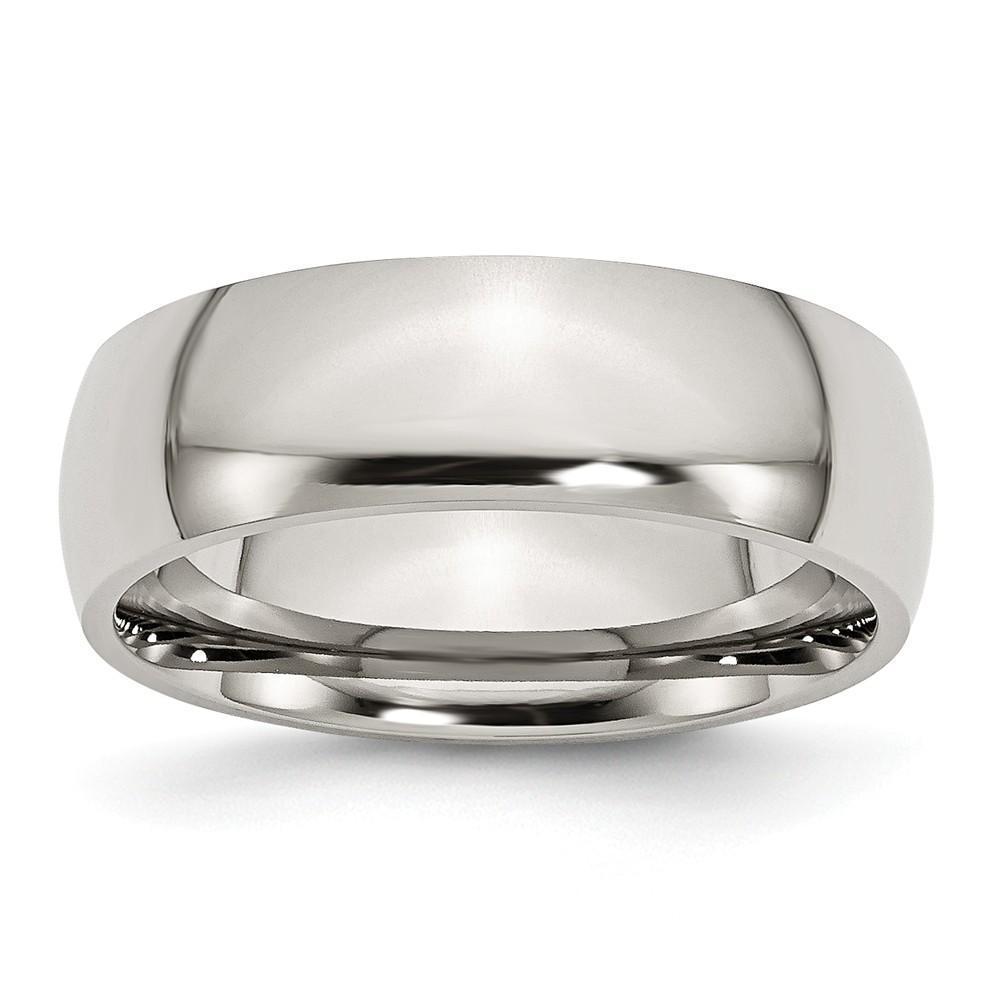 Bridal Ring Size 6 Stainless Steel Polished 7MM Band Ring