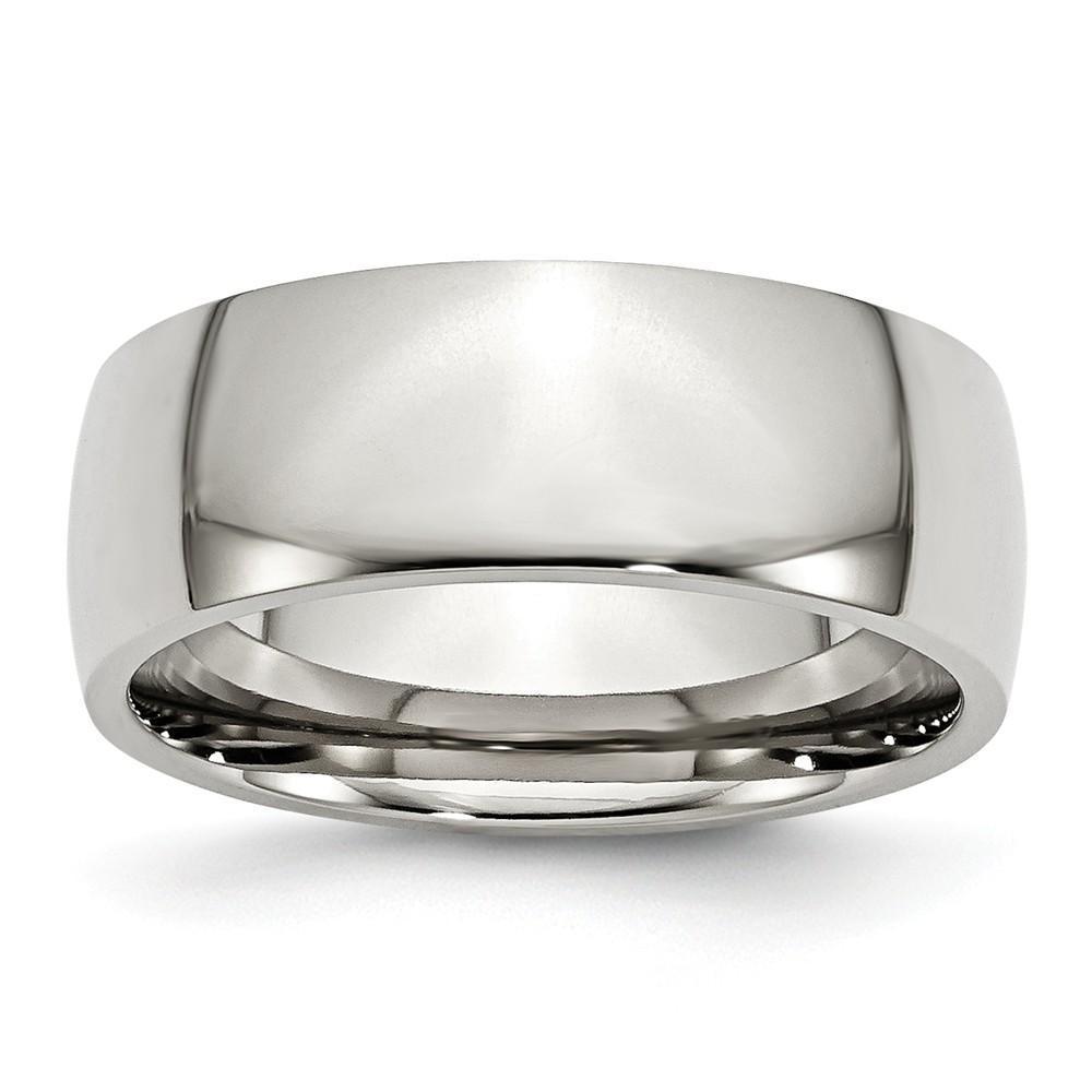 Bridal Ring Size 6 Stainless Steel Polished 8MM Band Ring