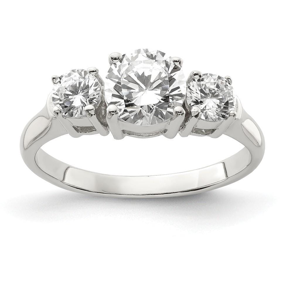 Lovely Rita's Ring Size 6 Sterling Silver Cubic Zirconia Band Rings