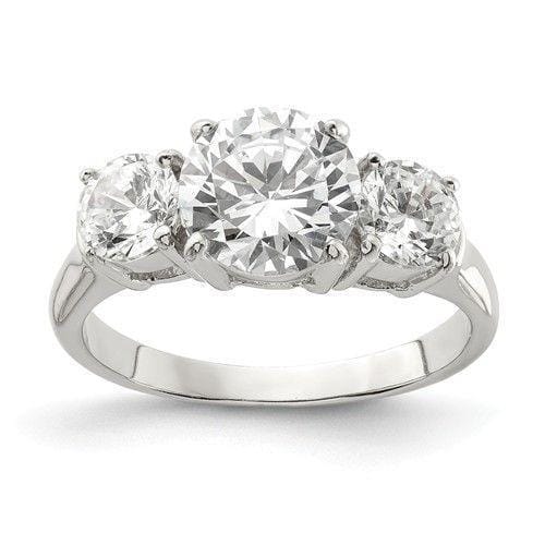 Lovely Rita's Ring Size 6 Sterling Silver Cubic Zirconia Band Rings